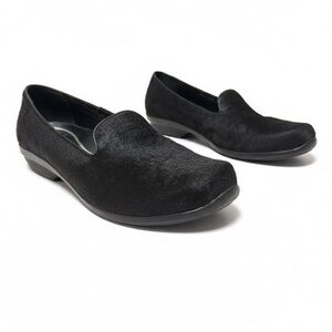 Dansko Black Calf Hair Loafers Comfort Slip On Shoes Size 42 Women's